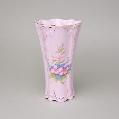 Váza 19,9 cm, Olga - dekor krásenka, Růžový porcelán z Chodova
