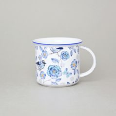 Hrnek Tina střední 0,24 l, ptáčci modří, Český porcelán a.s.