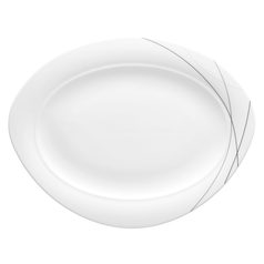 Platter oval 35 cm, Trio 71381 Highline, Seltmann Porcelain