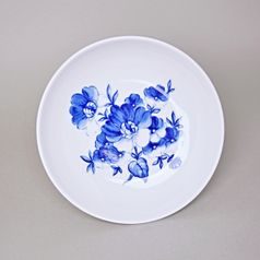 Talíř hluboký (miska) 21 cm, velká modrá květina, Český porcelán a.s.