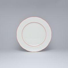 70477: Dessert Plate 19 cm, Thun 1794 Carlsbad porcelain, Natalie, Red line