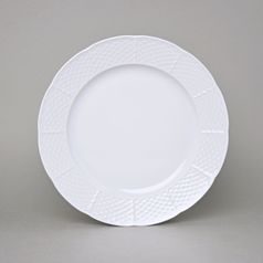 Plate flat 24 cm, Thun 1794 Carlsbad porcelain, Natalie white