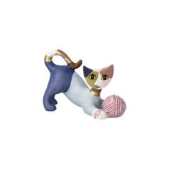 Cat Gioco col gomitolo 10 / 4 / 6cm, biscuit china, Cats Goebel R. Wachtmeister