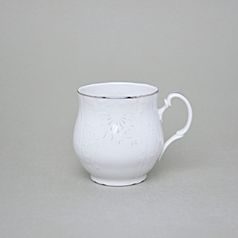 Mug Jonas 310 ml, Thun 1794 Carlsbad porcelain, BERNADOTTE frost, Platinum line