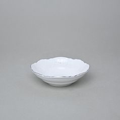 Bowl 13 cm, Thun 1794 Carlsbad porcelain, BERNADOTTE frost, Platinum line
