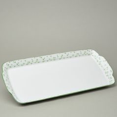NATÁLIE zelené kvítky: Podnos 36 cm, Thun 1794, karlovarský porcelán