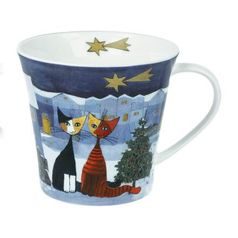 Hrnek Sorprese di Natale, 350 ml, jemný kostní porcelán, R. Wachtmeister, Kočky Goebel