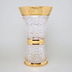 Křišťálová váza "X" Gerbera, v: 30,5 cm, Zlato, Aleš Zvěřina - AZ Design