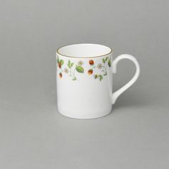 Anglická jahodová zahrada: Hrnek Larch 250 ml, anglický kostní porcelán Roy Kirkham