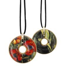 Necklace Poppy 5 / 1 / 5cm, porcelain, L. C. Tiffany, Goebel