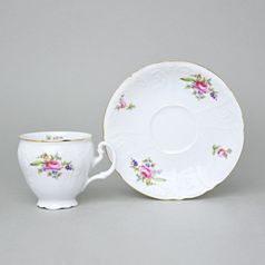 Saucer coffee 14 cm, Thun 1794 Carlsbad Porcelain, BERNADOTTE Meissen Rose