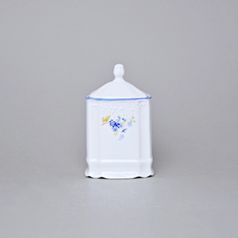 Spice jar 0,15 l, Thun 1794 Carlsbad porcelain, BERNADOTTE Forget-me-not-flower
