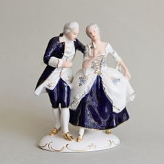 Couple - Rococo 16,5 x 12 x 21 cm, Isis, Porcelain Figures Duchcov