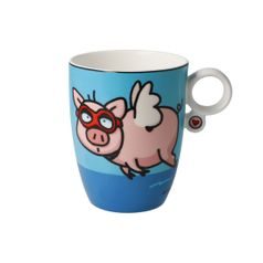 Hrnek When Pigs Fly 400 ml, jemný kostní porcelán, Ed Heck, Goebel
