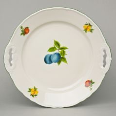 Cake plate with handles 28 cm, Ivory Fruits, Cesky porcelan a.s.