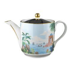Blenheim Palace - Tea pot 1,1 l, Indian room, fine bone china Roy Kirkham