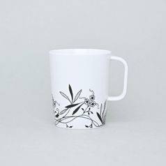 Bohemia black: Hrnek 300 ml, design Jiří Pelcl, černý cibulák, Český porcelán a.s.