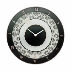Clock Floral 30,5 cm, glass, Château, Goebel Artis Orbis