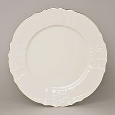 Plate dining 27 cm, Thun 1794 Carlsbad porcelain, BERNADOTTE ivory + gold