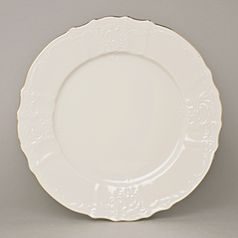 Talíř mělký 27 cm, Thun 1794, karlovarský porcelán, BERNADOTTE ivory + zlato