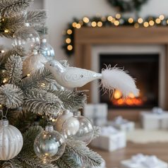 Vánoční ozdoba labuť, 10 cm, červená, České ozdoby MIJA