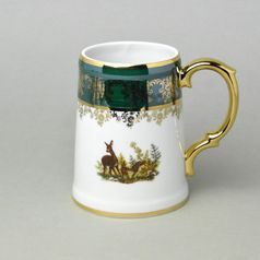 Pitcher 500 ml, hunting - green, Royal Czech porcelain