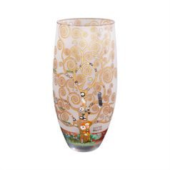 Vase Gustav Klimt - Tree of Life, 15 / 15 / 30 cm, Glass, Goebel