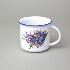 Hrnek Tina střední 0,24 l, konvalinky + pomněnky, Český porcelán a.s.