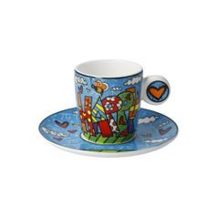 Demitasse 100 ml Romero Britto - Happy 12 / 12 / 7 cm, fine bone china, Goebel