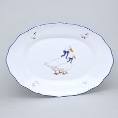 Oval dish 36 cm, Ophelia goose, THUN 1794