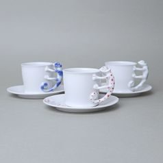 Espresso Cup and Saucer, ZOO Chameleon, 80 ml, Random Selection, Goldfinger Porcelain