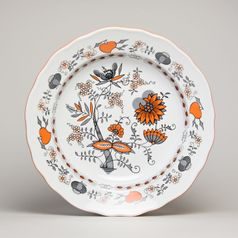 Orange-black Onion: Plate deep 24 cm, Český porcelán a.s.