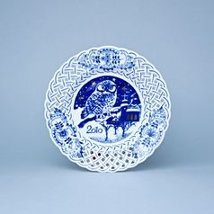 Annual plate 2010 18 cm, perforated, Original Blue Onion Pattern
