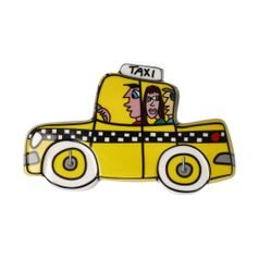 Držák na klíče Yellow Cab, 13,5 / 3,5 / 8,5 cm, porcelán, J. Rizzi, Goebel