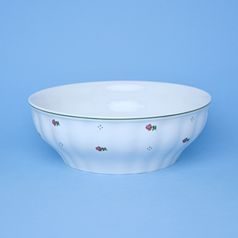 Bowl 24 cm, Benedikt red flowers + green, G. Benedikt 1882