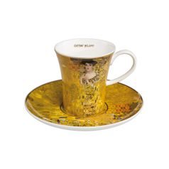 Cup and saucer Gustav Klimt - Adele Bloch-Bauer, 0,1 l / 12 cm, Fine Bone China, Goebel