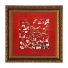 Picture V. van Gogh - Almond Tree Red, 31,5 / 31,5 / 4,5 cm, Porcelain, Goebel