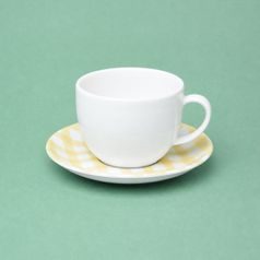 Breakfast cup 350 ml + saucer 16 cm, yellow, G. Benedikt 1882