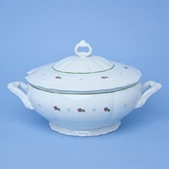 Soup tureen 2,5 l, Verona red flowers + green, G. Benedikt 1882