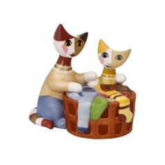Figurine R. Wachtmeister - Cats Piccoli aiutanti, 11 / 10 / 10 cm, Porcelain, Cats Goebel