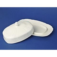 Butter dish for 250 g - only cover (lid), Thun 1794, karlovarský porcelán, BERNADOTTE ivory
