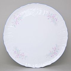 Cake plate 32 cm, Thun 1794 Carlsbad porcelain, BERNADOTTE blue-pink flowers