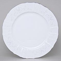 Club plate 30 cm, Thun 1794 Carlsbad porcelain, BERNADOTTE frost, Platinum line