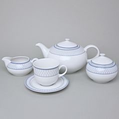 Čajová souprava pro 6 osob, Thun 1794, karlovarský porcelán, OPÁL 80144