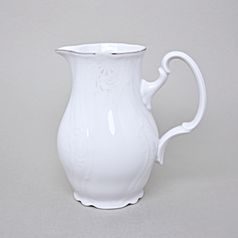 Creamer/jug 1 l, Thun 1794 Carlsbad porcelain, BERNADOTTE frost, Platinum line