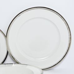 Dinner plate 25 cm, Sabina, platinum rim, Leander Loučky