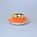Cup 110 ml for tea + saucer 12,7 cm Windsor, different colours + inside gold, Leander 1907 Loučky