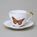 Liqueur cup 20 ml + saucer 7 cm, Butterfly, Lindner porcelain