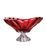 Crystal Bowl Plantica on Stand - Red, 33 cm, Aurum Crystal