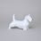 Dog Schnauzer, 16,5 x 6,5 x 9,5 cm, White, Royal Dux Bohemia